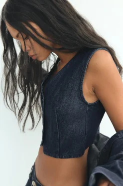 Outlet TOP DENIM TRF Mujer Tops / Bodies