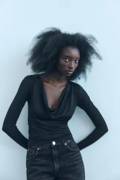 Discount TOP DRAPEADO POLIAMIDA Mujer Tops / Bodies