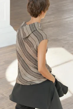 Outlet TOP DRAPEADO RAYAS ZW COLLECTION Mujer Tops / Bodies