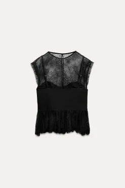 Sale TOP ENCAJE COMBINADO Mujer Tops / Bodies