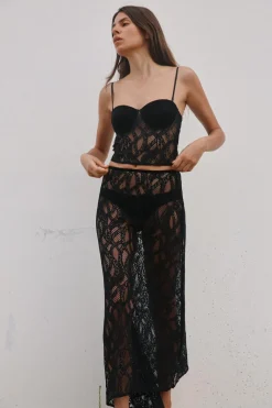 New TOP ENCAJE TERCIOPELO Mujer Tops / Bodies