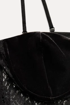 New TOP ENCAJE TERCIOPELO Mujer Tops / Bodies