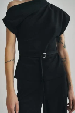 Discount TOP ESCOTE ASIMÉTRICO CINTURÓN Mujer Tops / Bodies