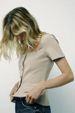 Fashion TOP ESCOTE CUADRADO Mujer Tops / Bodies