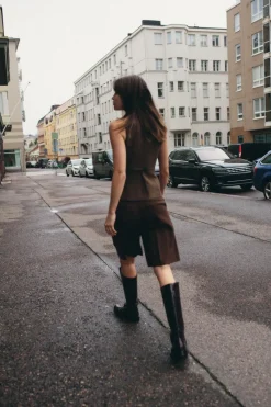 Sale TOP ESCOTE CUADRADO CUADROS Mujer Tops / Bodies