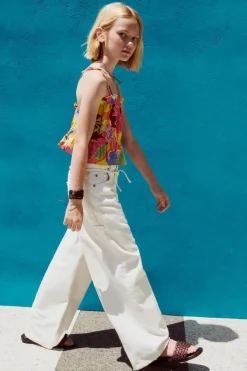 Niños ZARA 6 - 14 Años·Total Look<TOP ESTAMPADO VOLANTE