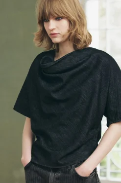 Hot TOP FLUIDO DENIM ZW COLLECTION Mujer Tops / Bodies