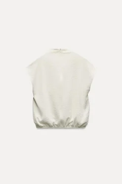 New TOP FLUIDO GLOBO DRAPEADO Mujer Tops / Bodies