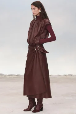 Online TOP FRUNCES PIEL 100% LIMITED EDITION Mujer Tops / Bodies