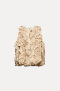 New TOP GLOBO FLORES RELIEVE Mujer Tops / Bodies