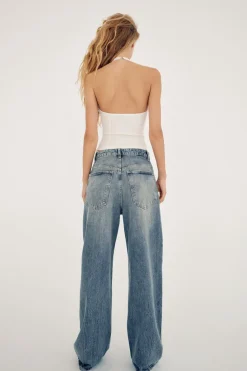 Outlet TOP HALTER ELÁSTICO LAZOS Mujer Tops / Bodies