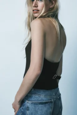 Outlet TOP HALTER BOTONES Mujer Tops / Bodies