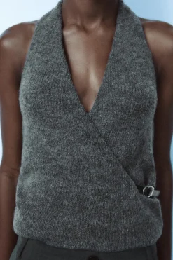 Fashion TOP HALTER CINTURÓN Mujer Tops / Bodies