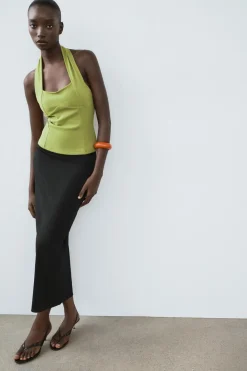 Sale TOP HALTER ELÁSTICO FRUNCES Mujer Tops / Bodies