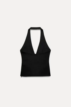 Fashion TOP HALTER FRUNCES Mujer Tops / Bodies