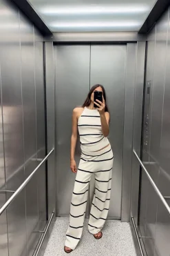 Discount TOP HALTER PUNTO CORTADO Mujer Tops / Bodies