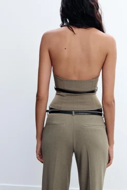 Best TOP HALTER RAYAS CINTURÓN Mujer Tops / Bodies