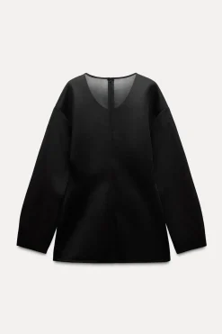 New TOP LARGO ORGANZA RÍGIDA Mujer Tops / Bodies