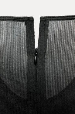 New TOP LARGO ORGANZA RÍGIDA Mujer Tops / Bodies