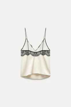 Sale TOP LENCERO ENCAJE ZW COLLECTION Mujer Tops / Bodies