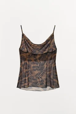 Clearance TOP LENCERO ESTAMPADO ANIMAL Mujer Tops / Bodies