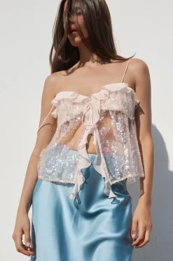 Sale TOP LENCERO LENTEJUELAS Mujer Tops / Bodies