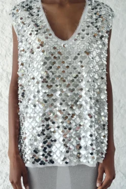 Hot TOP LENTEJUELAS ZW COLLECTION Mujer Tops / Bodies