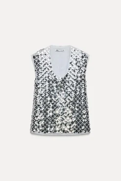 Hot TOP LENTEJUELAS ZW COLLECTION Mujer Tops / Bodies