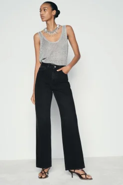 Online TOP LISO PUNTO METALIZADO Mujer Cárdigan / Jerséis|Punto