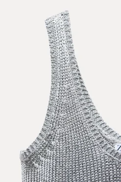 Online TOP LISO PUNTO METALIZADO Mujer Cárdigan / Jerséis|Punto