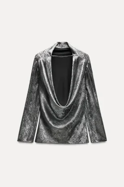 Best TOP METALIZADO ZW COLLECTION Mujer Tops / Bodies