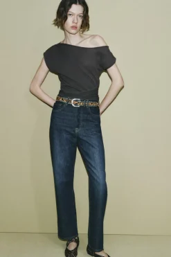 Online TOP MIDI PUNTO DRAPEADO Mujer Cárdigan / Jerséis|Punto