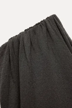 Online TOP MIDI PUNTO DRAPEADO Mujer Cárdigan / Jerséis|Punto