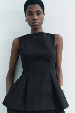 Clearance TOP PEPLUM ZW COLLECTION Mujer Tops / Bodies