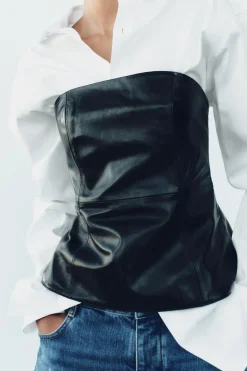 Fashion TOP PIEL PALABRA DE HONOR Mujer Tops / Bodies