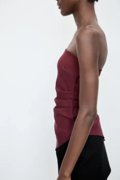 Discount TOP PLIEGUES ASIMÉTRICO Mujer Tops / Bodies