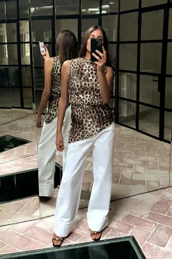 Discount TOP PLISADO ASIMÉTRICO Mujer Tops / Bodies