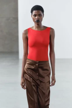 Sale TOP POLIAMIDA CUELLO BARCO Mujer Tops / Bodies