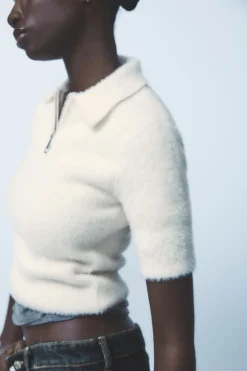 Fashion TOP POLO EFECTO PELO Mujer Tops / Bodies