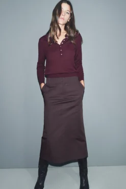 Best TOP POLO PUNTO BOTONES Mujer Cárdigan / Jerséis|Punto