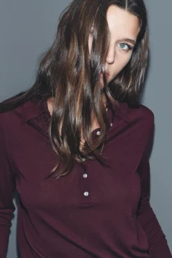 Best TOP POLO PUNTO BOTONES Mujer Cárdigan / Jerséis|Punto