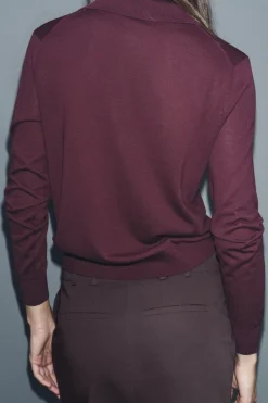 Best TOP POLO PUNTO BOTONES Mujer Cárdigan / Jerséis|Punto