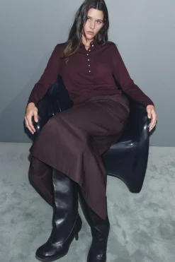 Best TOP POLO PUNTO BOTONES Mujer Cárdigan / Jerséis|Punto