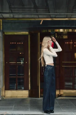 Outlet TOP PUNTO BOTONES DORADOS Mujer Cárdigan / Jerséis|Punto