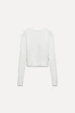 Outlet TOP PUNTO BOTONES DORADOS Mujer Cárdigan / Jerséis|Punto