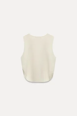 Fashion TOP PUNTO BOTONES LATERALES Mujer Cárdigan / Jerséis|Punto