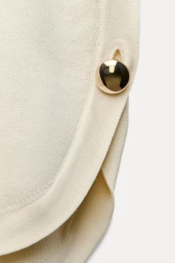 Fashion TOP PUNTO BOTONES LATERALES Mujer Cárdigan / Jerséis|Punto