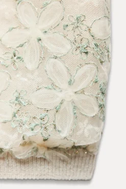 Hot TOP PUNTO COMBINADO BORDADOS LENTEJUELAS Mujer Cárdigan / Jerséis|Punto