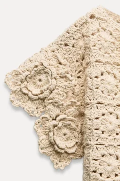 Discount TOP PUNTO CROCHET FLORES Mujer Cárdigan / Jerséis|Punto