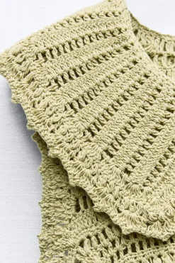 New TOP PUNTO CROCHET LAZOS LATERALES Mujer Cárdigan / Jerséis|Punto